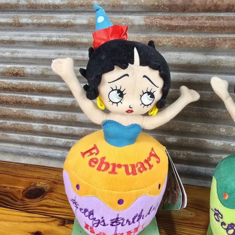2013 PLUSH BETTY BOOP FEBRUARY & APRIL BIRTHDAY BLAST CUPCAKE DOLL BY SUGAR LOAF